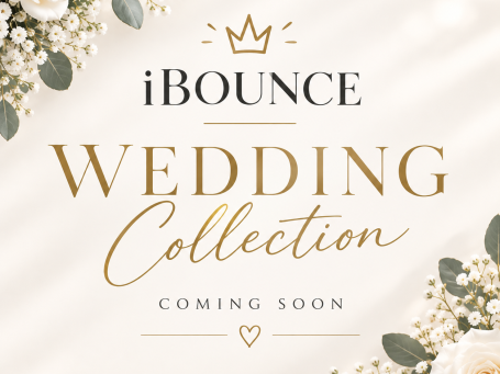 iBOUNCE Wedding Collection coming soon — elegant wedding entertainment